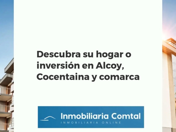 Vista panorámica de Alcoy y Cocentaina, mostrando la integración de urbanismo y naturaleza, ideal para vivir e invertir.